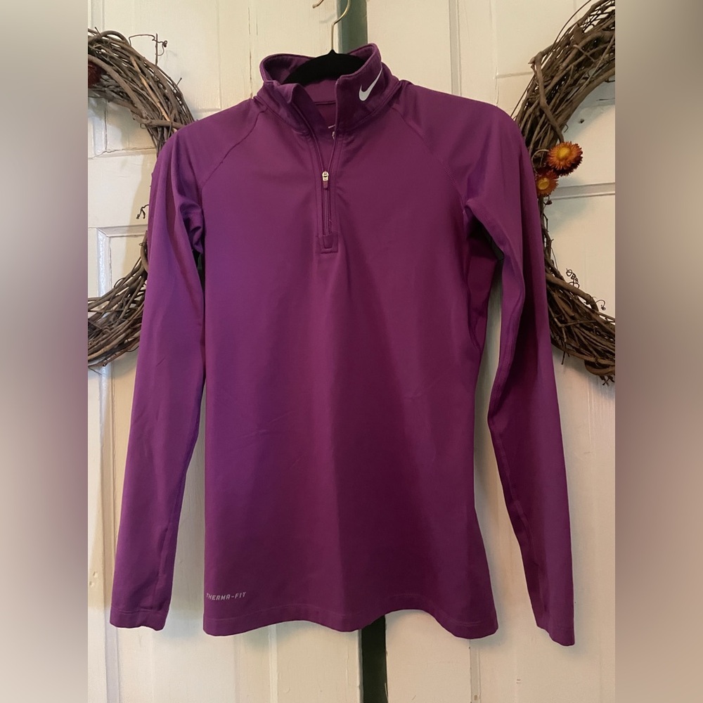 Nike Pro Combat Dri-fit Long Sleeve Half Zip Top Women's Size S